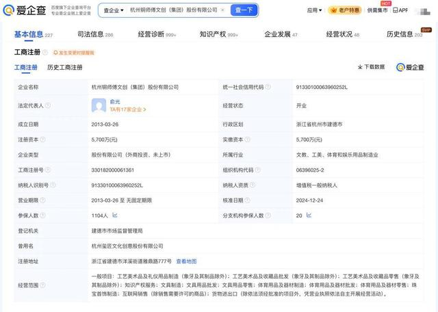 中年男人的“泡泡玛特” 铜师傅再度递表，23家分公司布局工艺美术品赛道